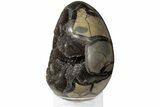 Septarian Dragon Egg Geode - Black Crystals #185630-2